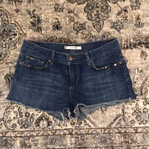 Joe brand jean shorts with studs